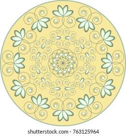 Abstract vector illustration with arabic floral motifs