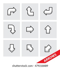 Abstract vector illustration of vector Arrows
