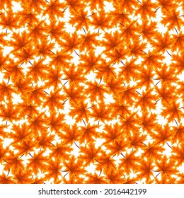 Abstract Vector Illustration Autumn Background with Falling Autumn Leaves. Seamless pattern