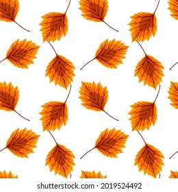 Abstract Vector Illustration Autumn Background with Falling Autumn Leaves. Seamless pattern