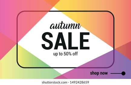 Abstract Vector Illustration Autumn Sale Background
