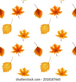 Abstract Vector Illustration Autumn Sale Background with Falling Autumn Leaves. EPS10
