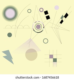Ilustración abstracta vectorial en estilo vanguardista