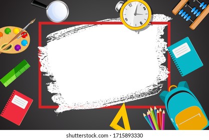 Abstract Vector Illustration Back to School  Poster Background. EPS10