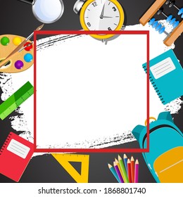 Abstract Vector Illustration Back to School  Poster Background. EPS10