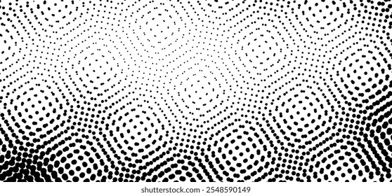 Abstract vector illustration backdrop: dot gradation textured glass effect. Retro halftone gradient background.