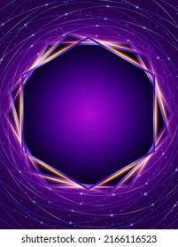 Resumen de fondo de ilustración vectorial con patrón de espiral azul y banner redondo para diseño de cubierta mínima