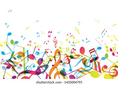 Abstract vector illustration background with colorful tunes.