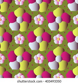 Abstract vector illustration background with decorative flowers