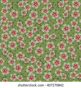 Abstract vector illustration background with decorative flowers