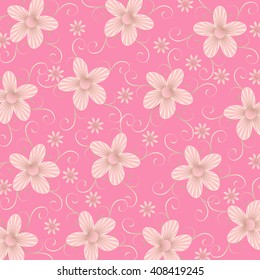 Abstract vector illustration background with decorative flowers