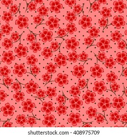 Abstract vector illustration background with decorative flowers