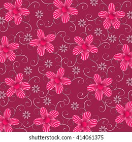 Abstract vector illustration background with decorative flowers