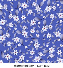 Abstract vector illustration background with decorative flowers