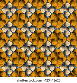 Abstract vector illustration background with decorative flowers