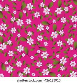 Abstract vector illustration background with decorative flowers
