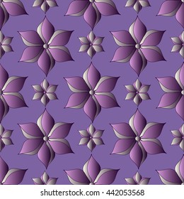 Abstract vector illustration background with decorative flowers
