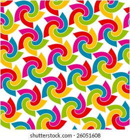 Abstract vector illustration background depicting colorful swirl pattern.