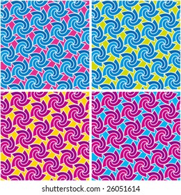 Abstract vector illustration background depicting colorful swirl pattern.