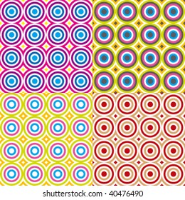 Abstract vector illustration background depicting colorful circles pattern.