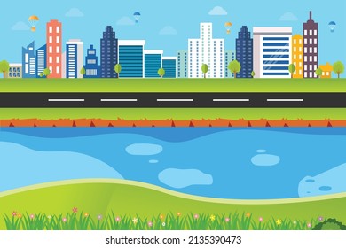 abstract, vector, illustration, background, environment, landscape, cover