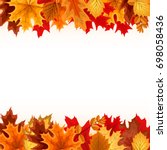 Abstract Vector Illustration Background with Falling Autumn Leaves. EPS10