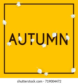 Abstract Vector Illustration Background with Falling Autumn Leaves. EPS10