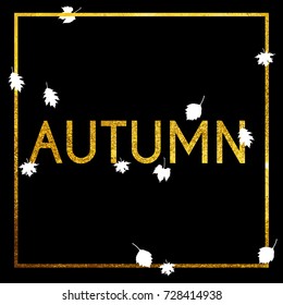 Abstract Vector Illustration Background with Falling Autumn Leaves. EPS10