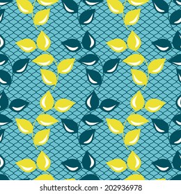 abstract vector illustration background with leaves