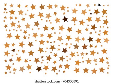 Abstract vector illustration background made of stars colored in brown and dark brown colors