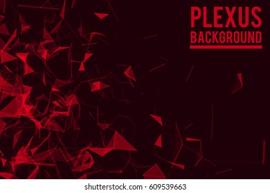 Abstract vector illustration. Background vector. Plexus effect.