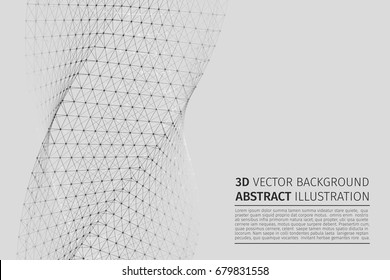 Abstract vector illustration. Background vector. Plexus effect.