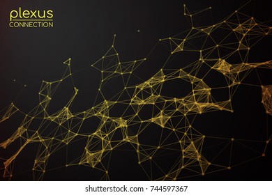 Abstract vector illustration. Background vector. Plexus effect.