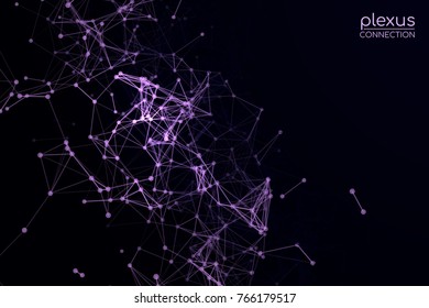 Abstract vector illustration. Background vector. Plexus effect.