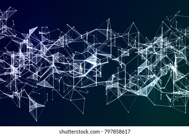 Abstract vector illustration. Background vector. Plexus effect.