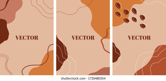 Abstract vector illustration. Background, poster, print. Organic shapes. Copy space.