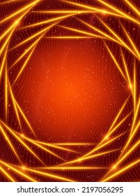Abstract vector illustration background with sparkle wave geometric pattern and swirl golden lines for minimal cover design