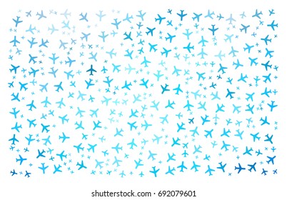  Abstract vector illustration background texture made of planes flying