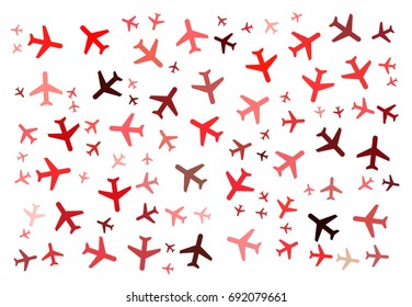  Abstract vector illustration background texture made of planes flying