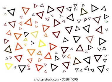 Abstract vector illustration background texture made of triangles with colors of darkness and fire of black and red and yellow
