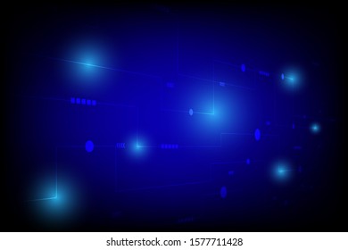 Abstract vector illustration beautiful blue technology wallpaper background