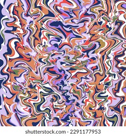 Abstract vector illustration of beautiful purple, orange, red and blue wavy lines pattern on white background for background and for design work other publications.