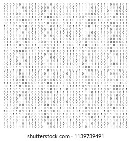 Abstract vector illustration with binary code. Digital technological texture.