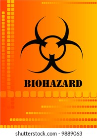 abstract vector illustration of bio hazard warning