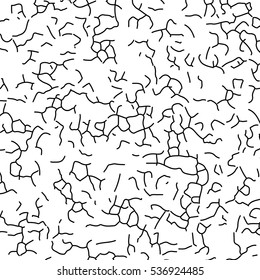 Abstract Vector Illustration with Black Chaotic Lines on White Background. Creative Texture for Design.
