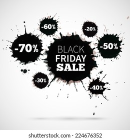 Abstract Vector Illustration Black Friday Sale  for your business artwork. Big discount