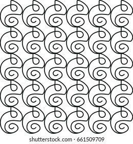 Abstract vector illustration with black geometric objects on a white background