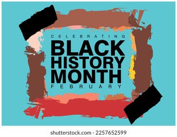 An abstract vector illustration of Black History Month focussing on the month of February 2023