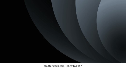Ilustração vetorial abstrata com ondas e linhas em preto e branco em um fundo escuro