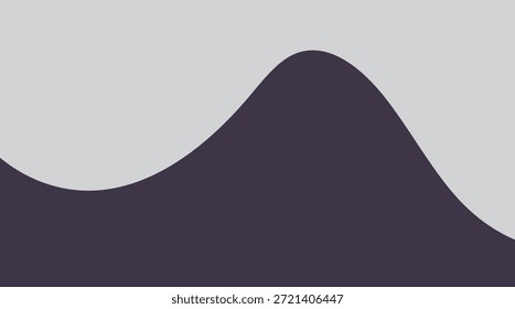 Abstrakte Vektorgrafik eines schwarz-weißen Landschaftsdesigns mit einer Silhouette eines Wasserfalls in der Nähe eines Berggipfels und einer Wüstenpyramide unter einem Sonnenuntergangssymbol